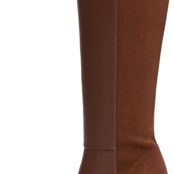 Knee High Boots Women Pointed Toe Stiletto Heel Fall Tall Boots Elastic Leather Long Boots Side Zipper