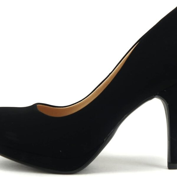 Women's Classic Dress Pump w Extra Cushioned in Sole, Round Toe & Platform