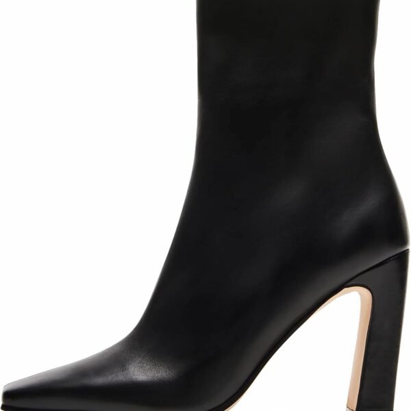 Ankle Boots for Women 2026 Chunky Heel Square Toe Heeled Boots with Zipper Comfort Fall Winter Party Office Date Night Travel Casual Outfit